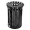Alpine Industries Outdoor Metal Waste Receptacle - 38 Gallon Black ALP479-38 - alternate 1